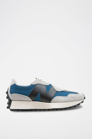 Baskets en nubuck 327 - Gris et bleu marine