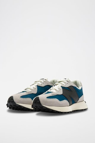 Baskets en nubuck 327 - Gris et bleu marine