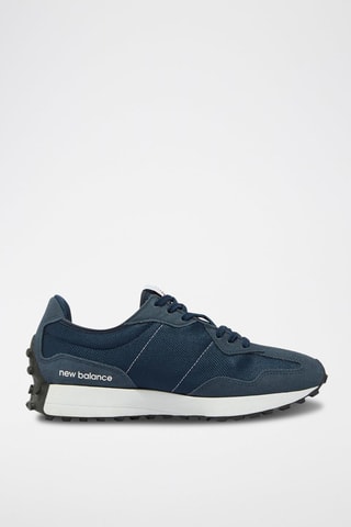 Baskets en nubuck 327 - Bleu et blanc