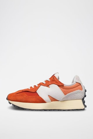 Baskets 327 en cuir - Orange et blanc