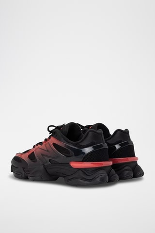 Baskets cuir 9060 - Noir et rouge
