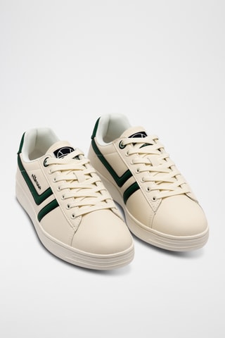 Baskets Freddy - Beige et vert foncé