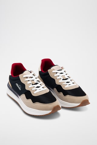 Tennis Ilse - Bleu foncé et beige