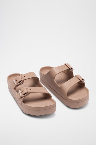 Mules plateformes - Beige