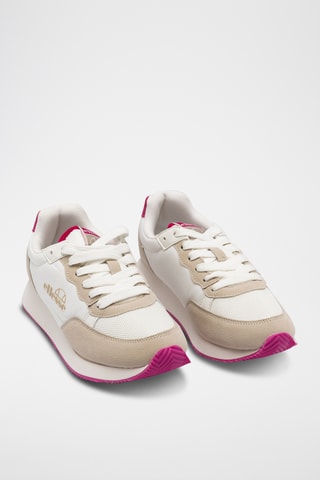 Baskets Martie - Blanc et fuchsia