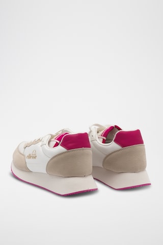 Baskets Martie - Blanc et fuchsia