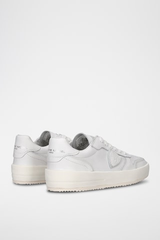 Sapatilhas em couro de vitelo Nice - Branco