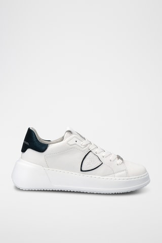 Sapatilhas com plataforma em couro Tres Temple Low Woman - Branco