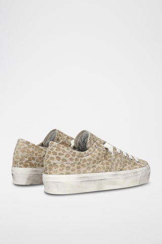 Sapatilhas em couro Paris Haute Low - Bege