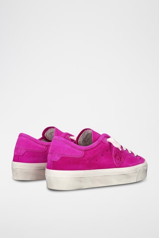 Sapatilhas em couro Paris Haute Low - Fúcsia