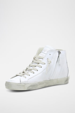 Sapatilhas subidas em couro PRSX High - Branco