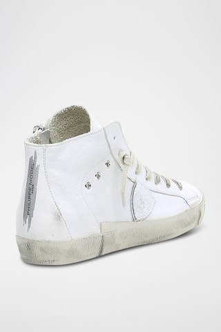 Sapatilhas subidas em couro PRSX High - Branco
