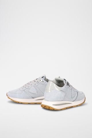 Sapatilhas em couro de vitelo nobuck Tropez - Cinzento