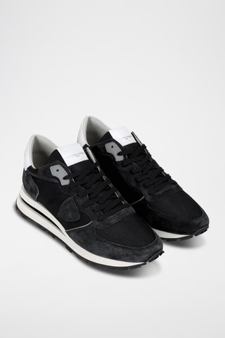 Sapatilhas em couro de vitelo Tropez - Preto
