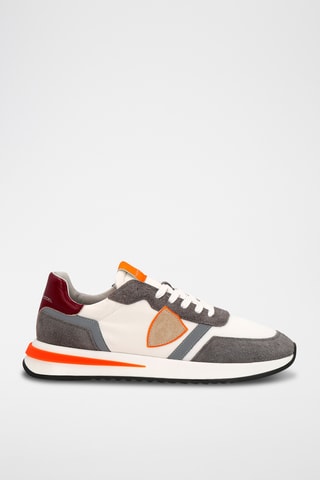 Sapatilhas em nobuck Tropez 2.1 - Branco e laranja