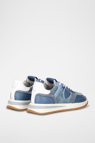 Sapatilhas em couro de vitelo Tropez - Azul-claro