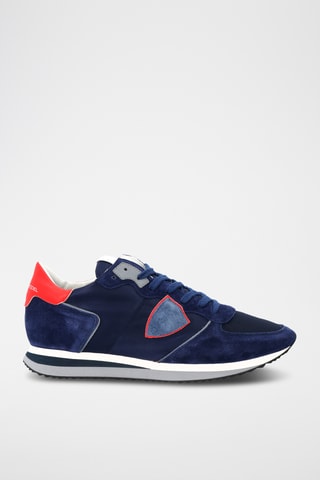 Sapatilhas em couro TRPX Mondial - Azul-real e vermelho