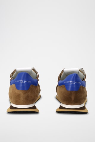 Sapatilhas em couro TRPX Mondial - Castanho e azul-real