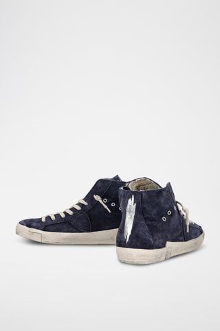 Baskets montantes en nubuck PRSX - Bleu marine