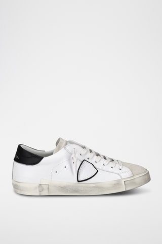 Sapatilhas em couro de vitelo Prsx - Branco