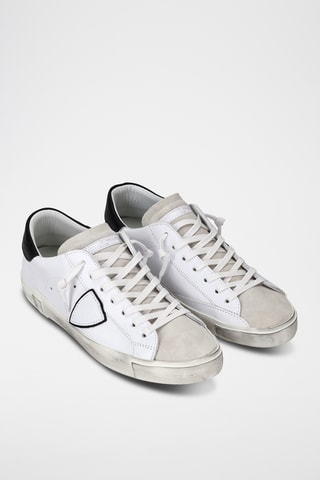 Sapatilhas em couro de vitelo Prsx - Branco