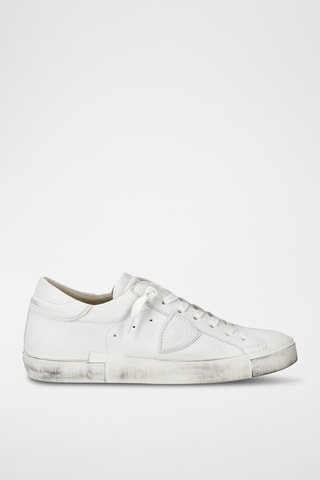 Sapatilhas em couro de vitelo Prsx - Branco
