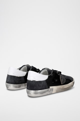 Sapatilhas em couro de vitelo Prsx - Preto
