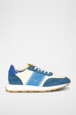 Sapatilhas em couro Tour - Azul e branco