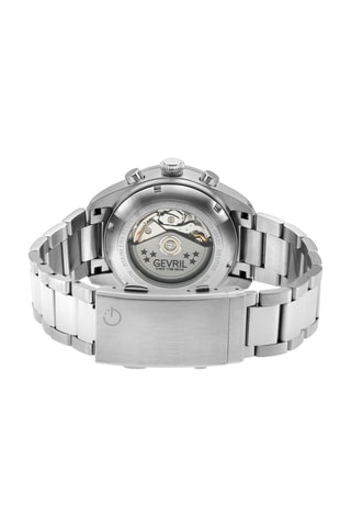 Montre automatique en acier ETA 7750 Swiss Yorkville - Chronographe - Argenté et noir