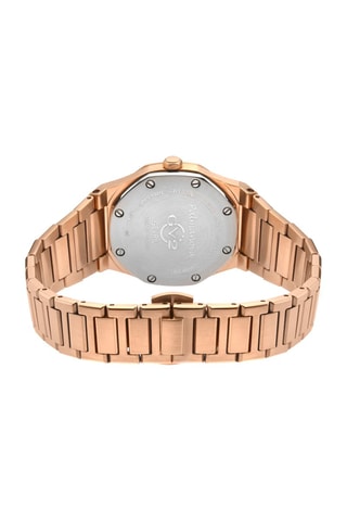 Montre à quartz en acier et diamants Palmanova - Doré rose