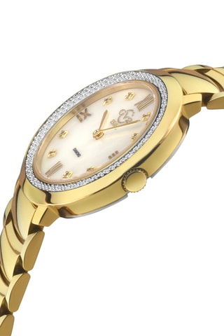 Montre à quartz en acier et diamants Amalfi