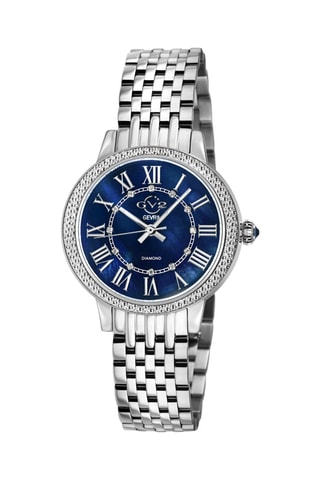 Montre à quartz en acier et diamants Astor III - Argenté