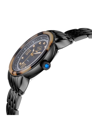 Montre à quartz en acier, nacre et diamants Marsala