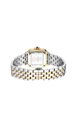 Montre à quartz en acier et diamants