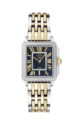 Montre à quartz en acier et diamants Padova