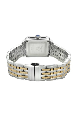 Montre à quartz en acier et diamants Padova