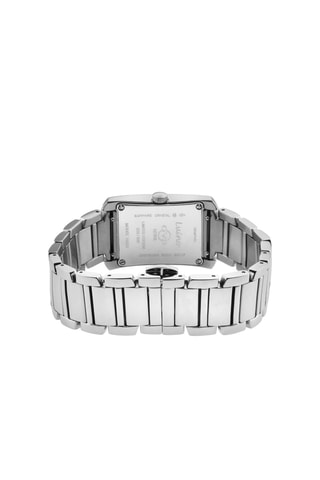 Montre à quartz en acier et diamants