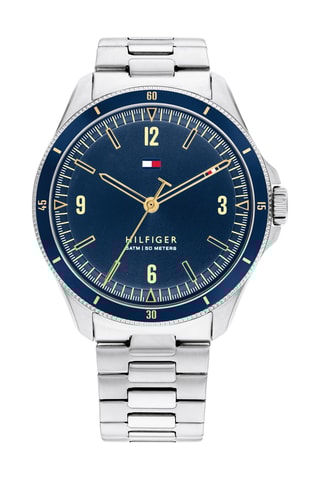 Roestvrijstalen Quartz Horloge - Zilverkleurig en Marineblauw