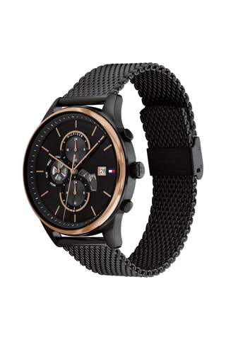 Roestvrijstalen Quartz Horloge - Zwart en Goudkleurig