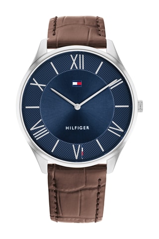 Leren Quartz Horloge - Bruin en Zilverkleurig