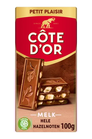10 x Tablette Côte d'Or chocolat lait noisettes - 100 g