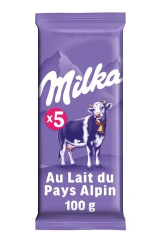 4 x Tablette Milka au Lait du pays Alpin - 5 x 100 g