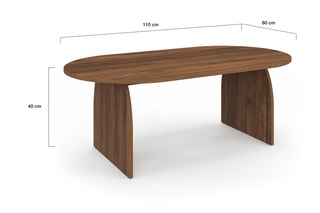 Mesa de centro Japandi - 110 x 40 x 60 cm