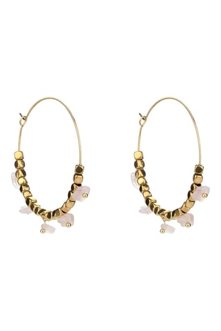 Argolas - Banhado a ouro e quartzo - Emily Westwood