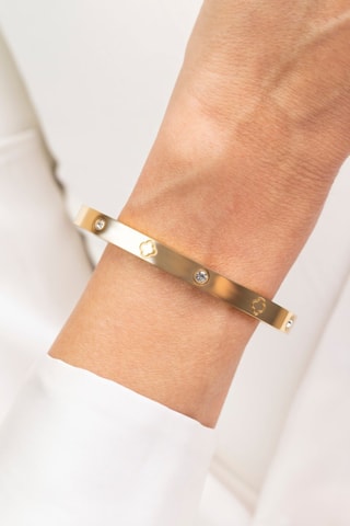 Pulseira rígida - Banhado a ouro amarelo - Marc Malone