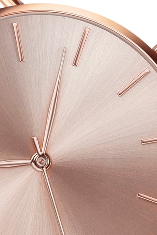 Montre à quartz en acier  -  Argenté et doré rose  - Emily Westwood