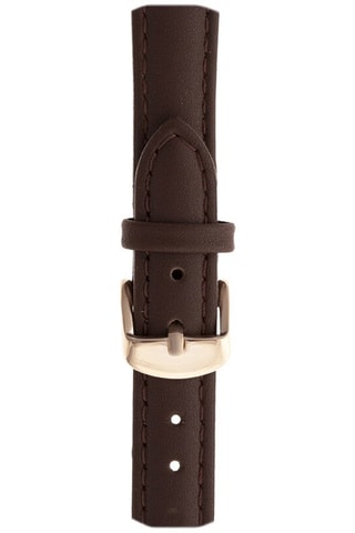 Relógio clássico - Couro castanho - Mostrador branco e dourado-rosa - 33 mm - Emily Westwood