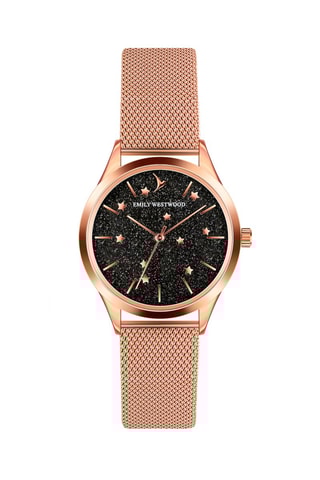Relógio de quartzo em aço 
Dourado-rosa - Emily Westwood