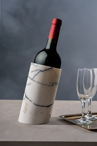 Porte-bouteille de vin en marbre de Sicile - 25 cm