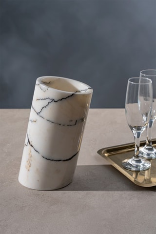 Porte-bouteille de vin en marbre de Sicile - 25 cm